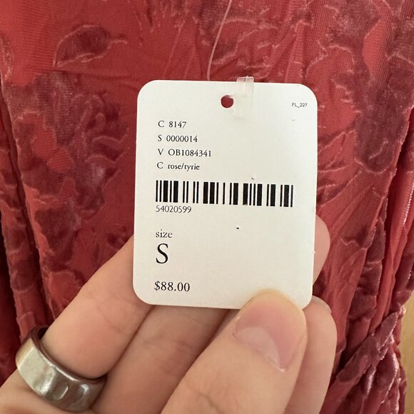 NWT Free People Intimately Oliva Rose Velvet Wrap Dress - Women's Small - Picture 6 of 7